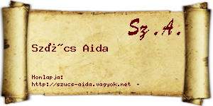Szűcs Aida névjegykártya